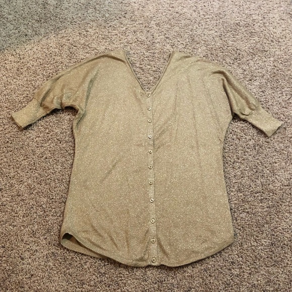 Express Dolman V-Neck Sweater w/Buttons down Back - Picture 4 of 10